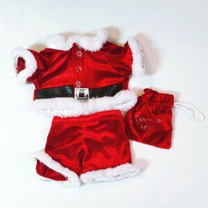 Build-A-Bear Workshop Holiday Christmas Santa Outfit Toy Sack For Plush Dolls